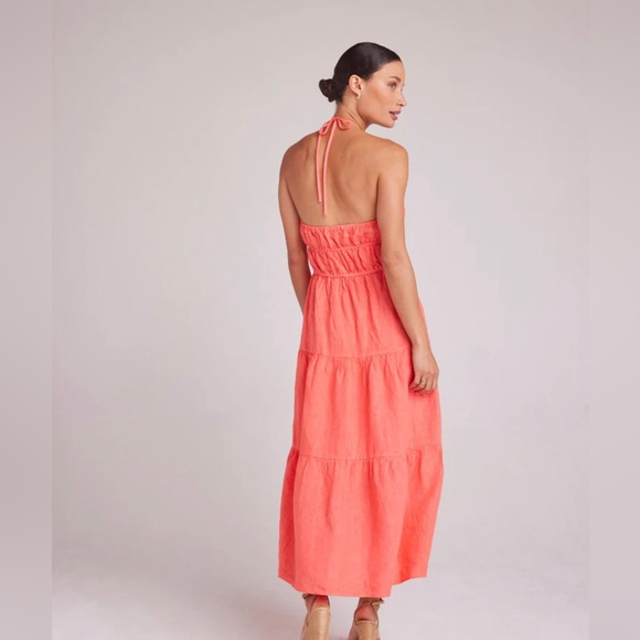 Bella Dahl Gathered Halter MIDI Dress in Hibiscus Bloom - Picture 2 of 6